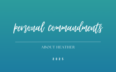 Personal Commandments